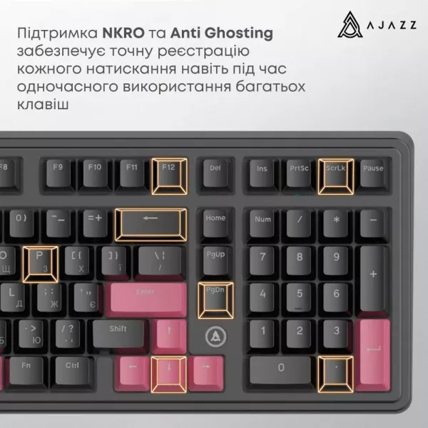Клавіатура Ajazz AK980 Red Switch (Black/Red) (UA)