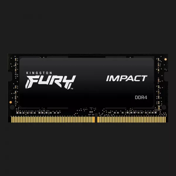 Оперативна памʼять Kingston Fury Impact SO-DIMM DDR4 32GB 1x32GB 3200MHz (KF432S20IB/32)