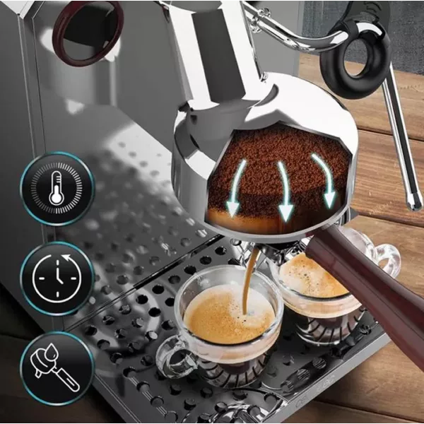 Кавоварка ріжкова Cecotec Baristeo Intima (Silver)