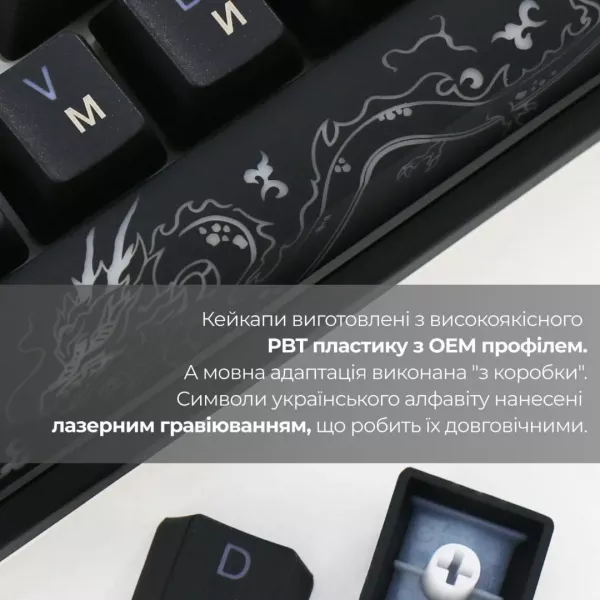 Клавіатура ігрова Ducky One 3 Mini Cherry MX Silent red RGB (Black) (UA)