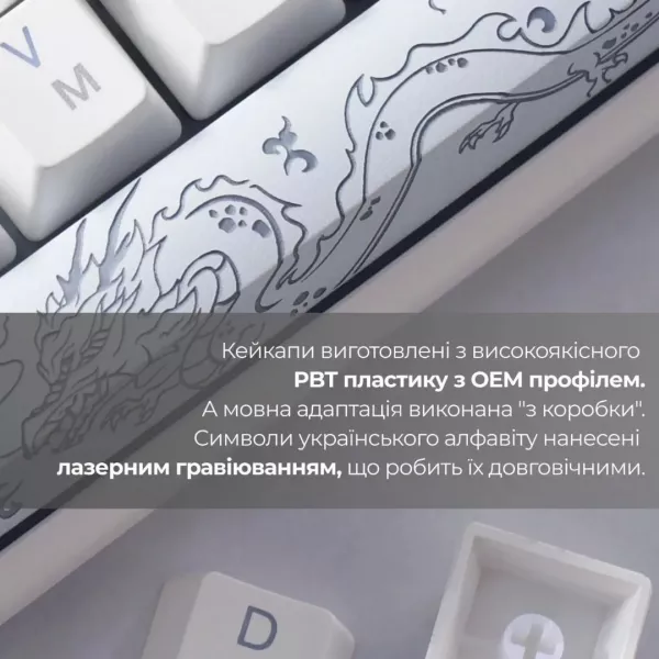 Клавіатура ігрова Ducky One 3 Mini Cherry MX Red RGB (White) (UA)