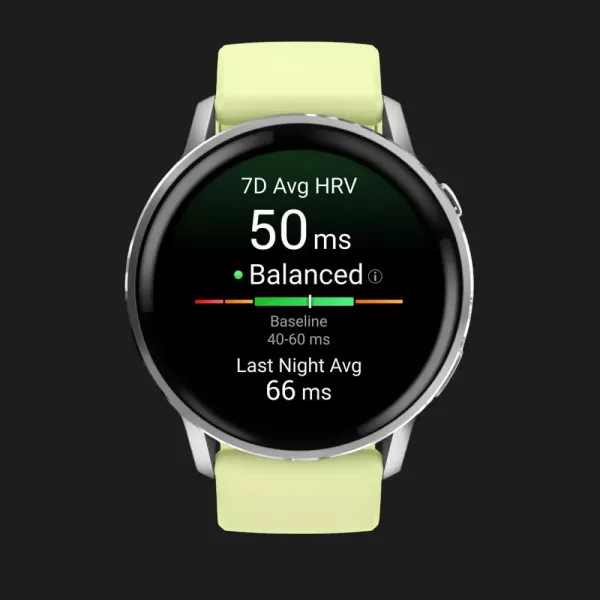 Garmin Venu 4 45mm Silver with Citron Silicone Band